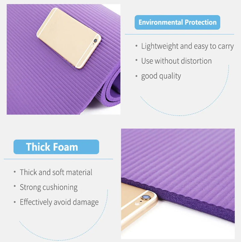 1850x800x15mm  NBR Yoga Mat with Position Line Non Slip Carpet Mat Fitness Gymnastics Mats Pilates Gym Belt Exercise Sport Pads