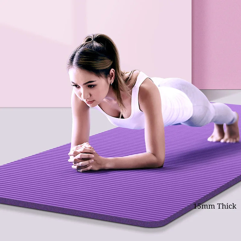 1850x800x15mm  NBR Yoga Mat with Position Line Non Slip Carpet Mat Fitness Gymnastics Mats Pilates Gym Belt Exercise Sport Pads