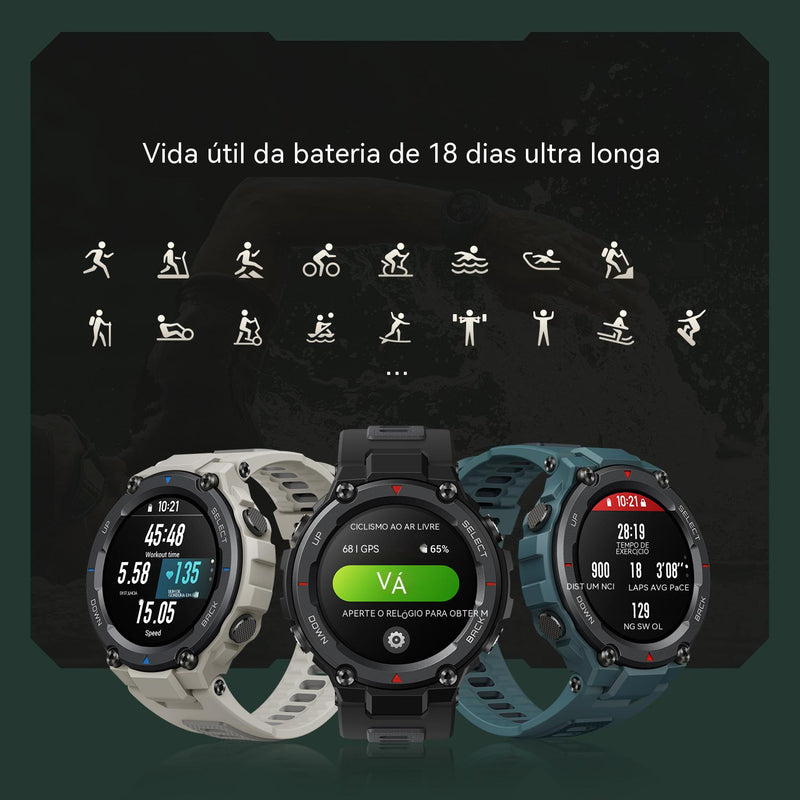 Amazfit Smartwatch T-rex  TREX Sports Watches Outdoor GPS Smart Watch For Men  Waterproof Electronic Watches 90-95New