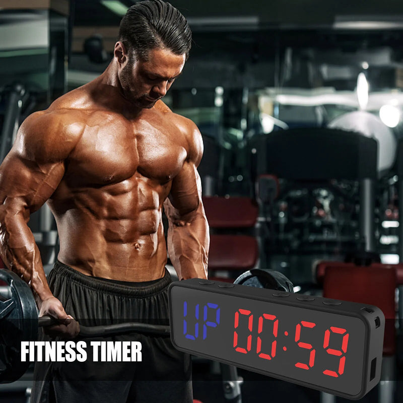 Temporizador  Digital para Academias e CT Portable Gym Timer Interval Timer With