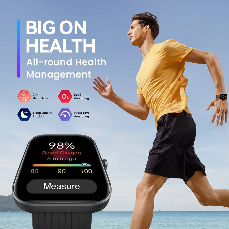 New Amazfit Bip 3 Smartwatch 1.69‘’ Screen 60 Sports Modes Blood-oxygen Saturation Measurement Smart Watch For Android IOS Phone