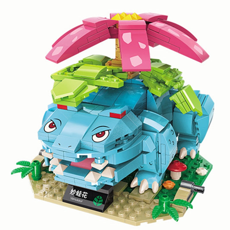 Anime Cartoon Pokemon Pikachu Bulbasaur Building Blocks Bricks Sets Movie Dolls Model Kids Toys For Children Gift