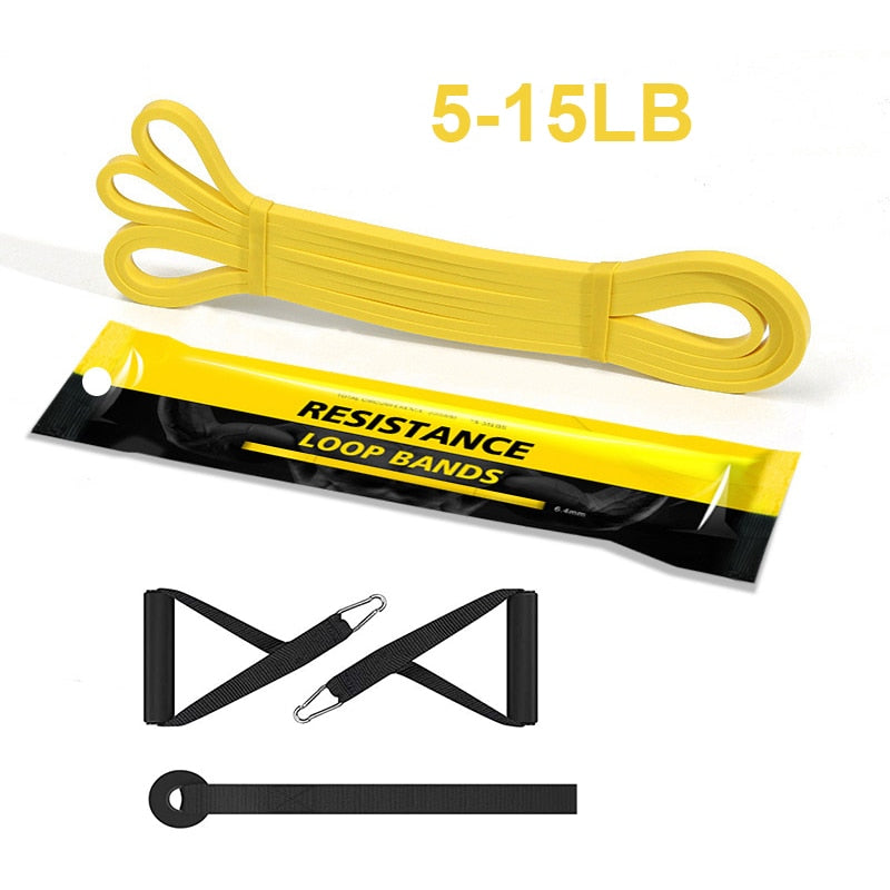 Faixa de fitness Puxar Empurrar  Faixas elásticas de resistência de borracha Loop Power Band Set Expansor de treino de ginástica em casa Potencializar o treinamento