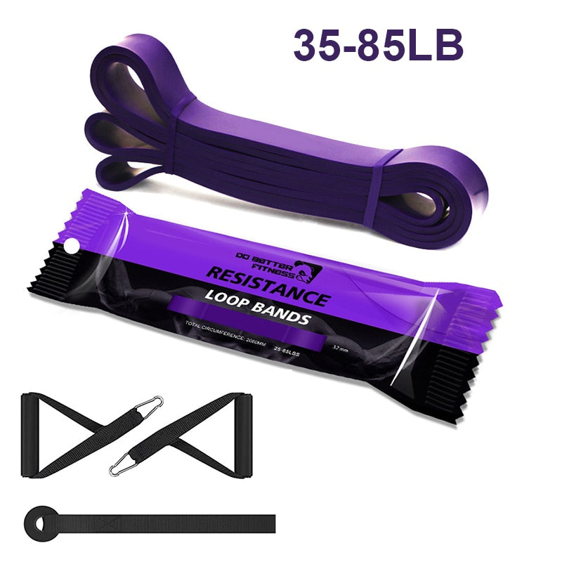 Faixa de fitness Puxar Empurrar  Faixas elásticas de resistência de borracha Loop Power Band Set Expansor de treino de ginástica em casa Potencializar o treinamento