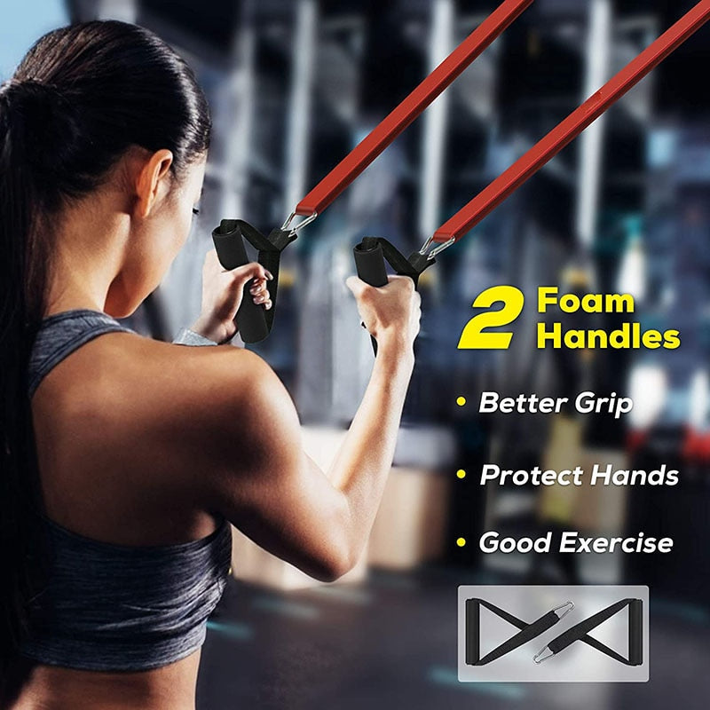 Faixa de fitness Puxar Empurrar  Faixas elásticas de resistência de borracha Loop Power Band Set Expansor de treino de ginástica em casa Potencializar o treinamento