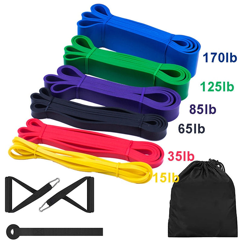 Faixa de fitness Puxar Empurrar  Faixas elásticas de resistência de borracha Loop Power Band Set Expansor de treino de ginástica em casa Potencializar o treinamento