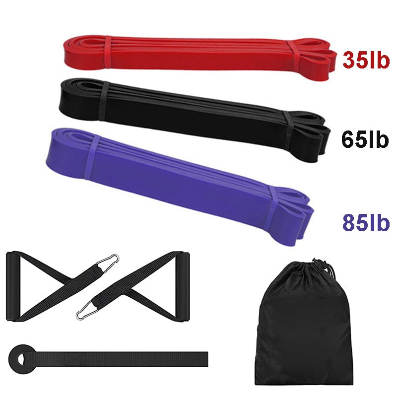 Faixa de fitness Puxar Empurrar  Faixas elásticas de resistência de borracha Loop Power Band Set Expansor de treino de ginástica em casa Potencializar o treinamento