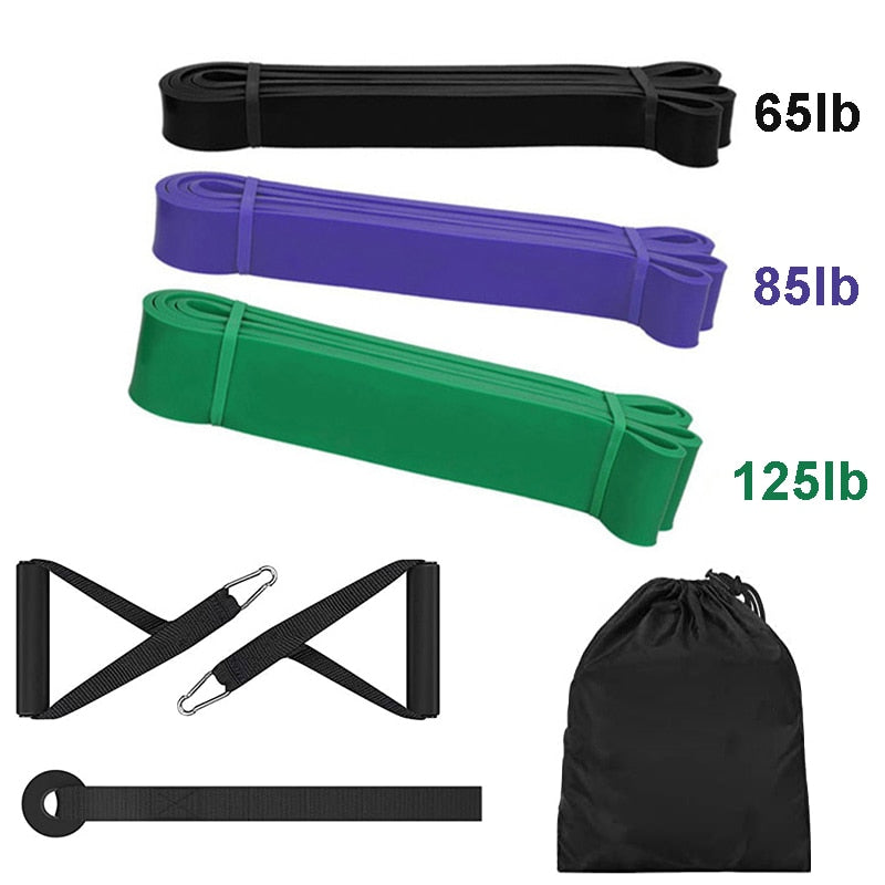 Faixa de fitness Puxar Empurrar  Faixas elásticas de resistência de borracha Loop Power Band Set Expansor de treino de ginástica em casa Potencializar o treinamento