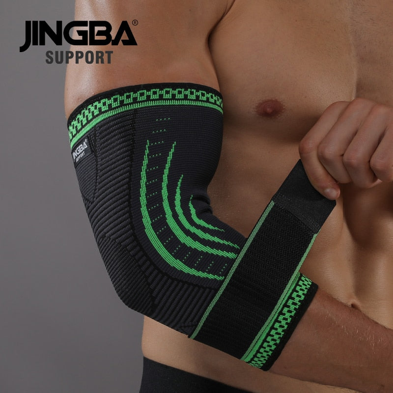 JINGBA SUPPORT protetor de joelho + suporte de pulseira + suporte de tornozelo + cotoveleiras