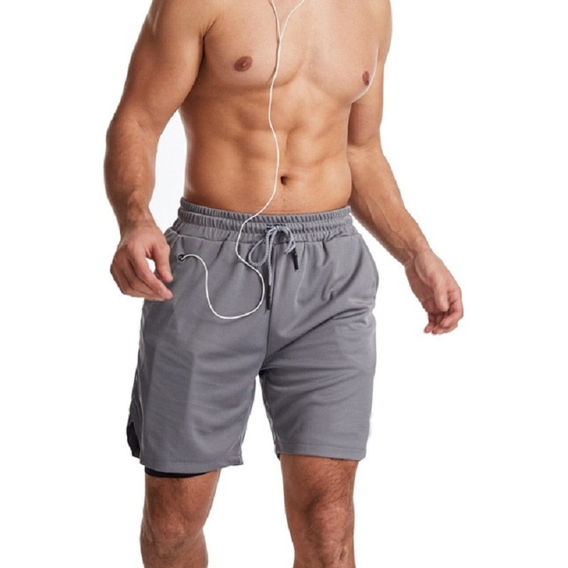 Shorts de Corrida Masculino 2 em 1