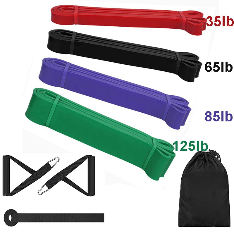 Faixa de fitness Puxar Empurrar  Faixas elásticas de resistência de borracha Loop Power Band Set Expansor de treino de ginástica em casa Potencializar o treinamento