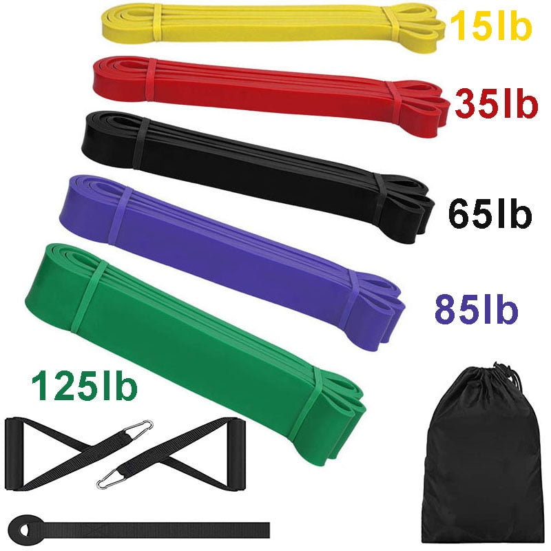 Faixa de fitness Puxar Empurrar  Faixas elásticas de resistência de borracha Loop Power Band Set Expansor de treino de ginástica em casa Potencializar o treinamento