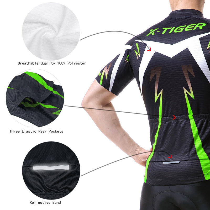 Conjunto de camisa de ciclismo X-Tiger Pro