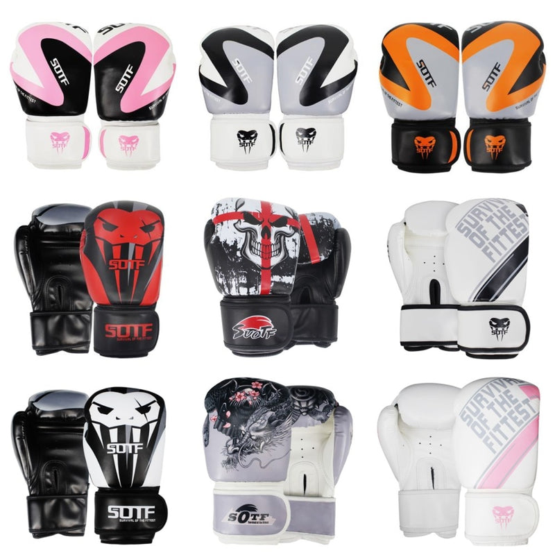 SUOTF MMA Fierce Fighting Boxing Sports Luvas de Couro Tigre