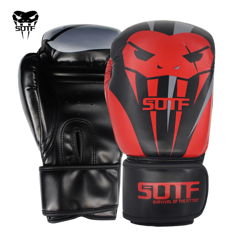 SUOTF MMA Fierce Fighting Boxing Sports Luvas de Couro Tigre