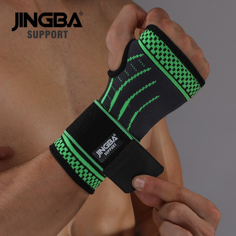 JINGBA SUPPORT protetor de joelho + suporte de pulseira + suporte de tornozelo + cotoveleiras