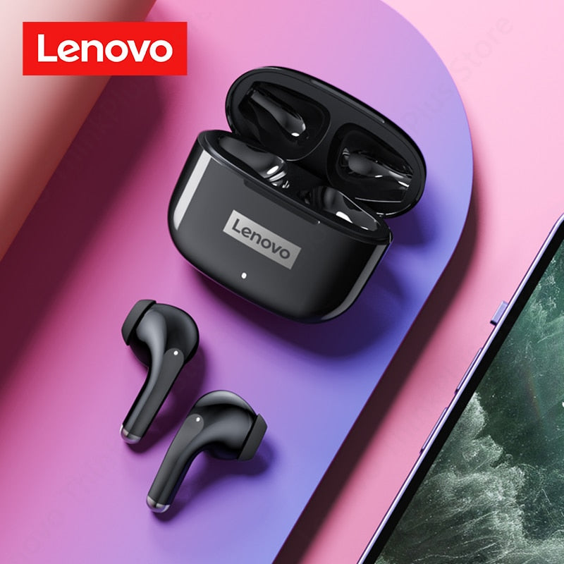 Lenovo LP40 Pro Fone de ouvido Bluetooth 5.1 Fones de ouvido sem fio à prova d'água Fones de ouvido esportivos com microfone Música TWS Headset