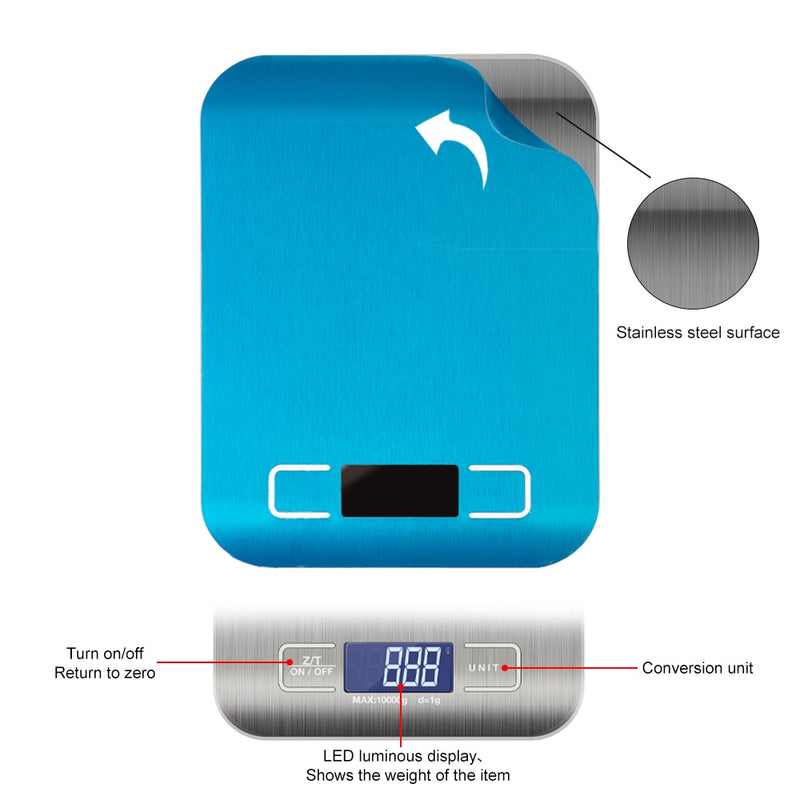 Balança de Cozinha Eletrônica 5/10kg LCD