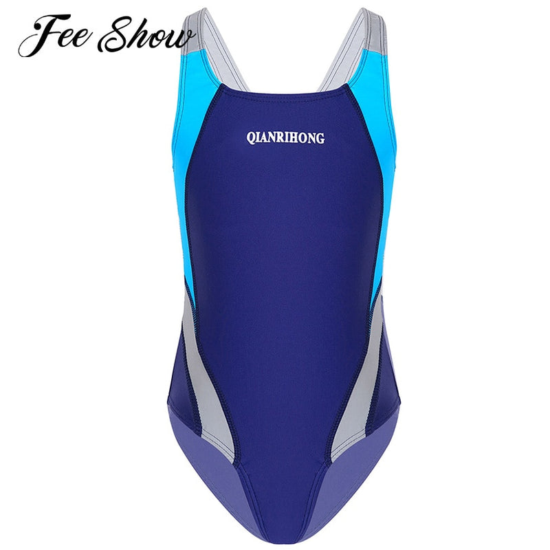 Kids Girls One Piece Rash Guard Swimsuit Quick Dry Swimwear Sleeveless Cutout Back Swimming Bodysuit Bathing Jumpsuit Swimsuits