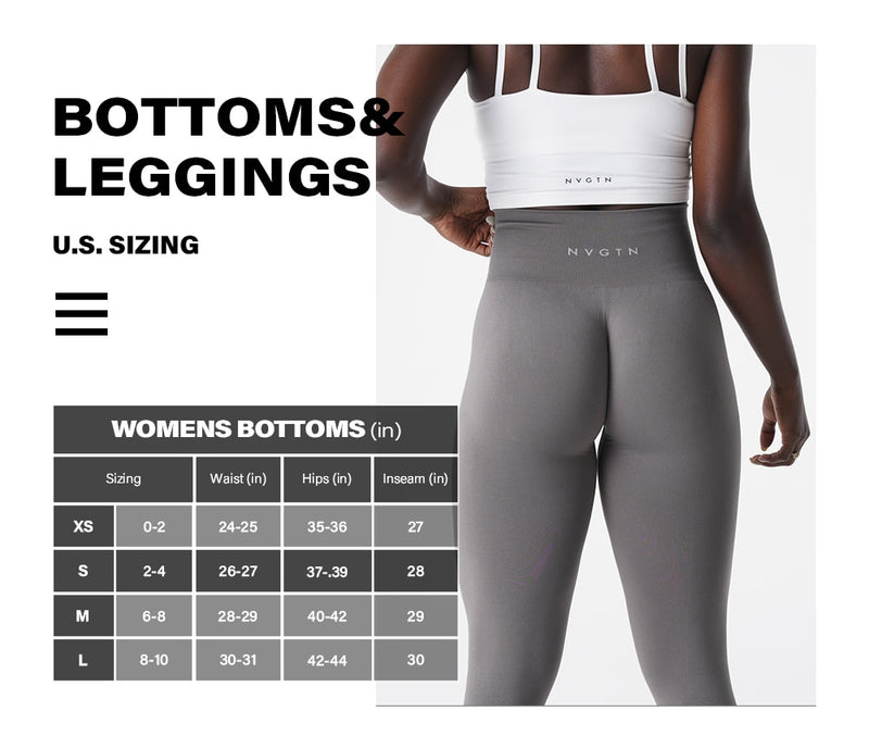 Leggings sólidas sem costura NVGTN femininas macias para treino