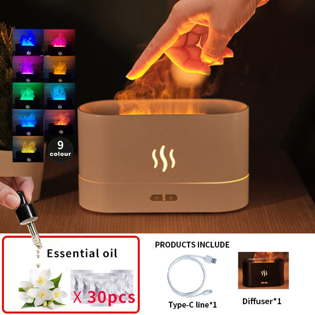 REUP Flame Aroma Diffuser Air Humidifier Ultrasonic Cool Mist Maker Fogger LED Essential Oil Jellyfish Difusor Fragrance Home