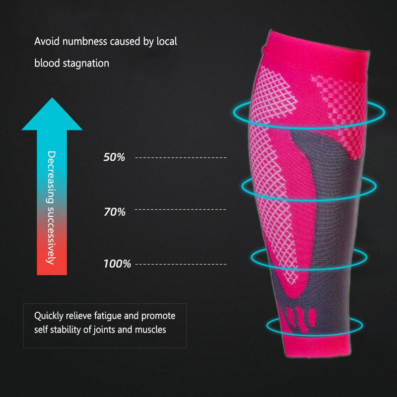par de mangas de compressão de panturrilha