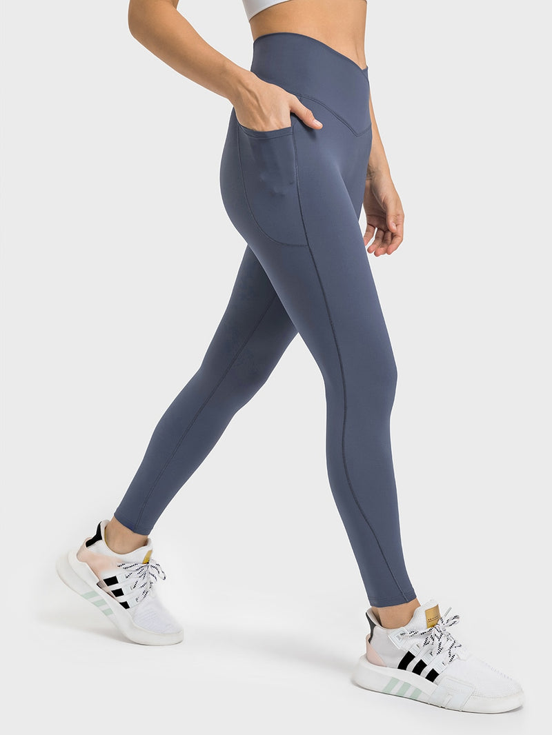 Nepoagym 25" sem costura frontal leggings femininas