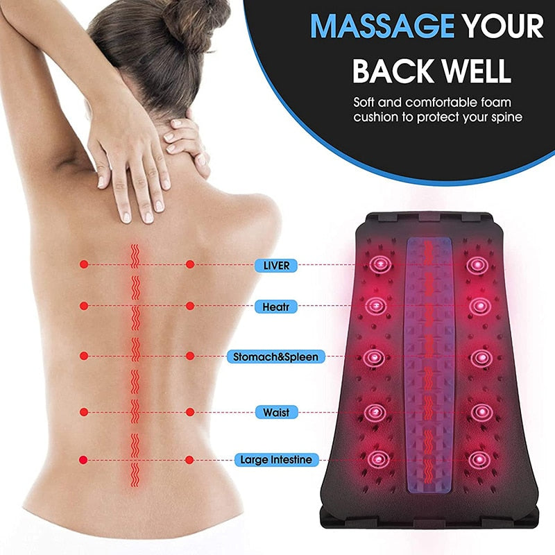 Suporte Massageador de costas de 4 níveis, terapia magnética,