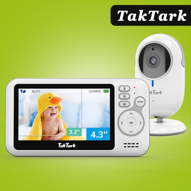 4.3 Inch Video Baby Monitor With Digital Zoom Surveillance Camera Auto Night Vision Two Way Intercom Babysitter Security Nanny