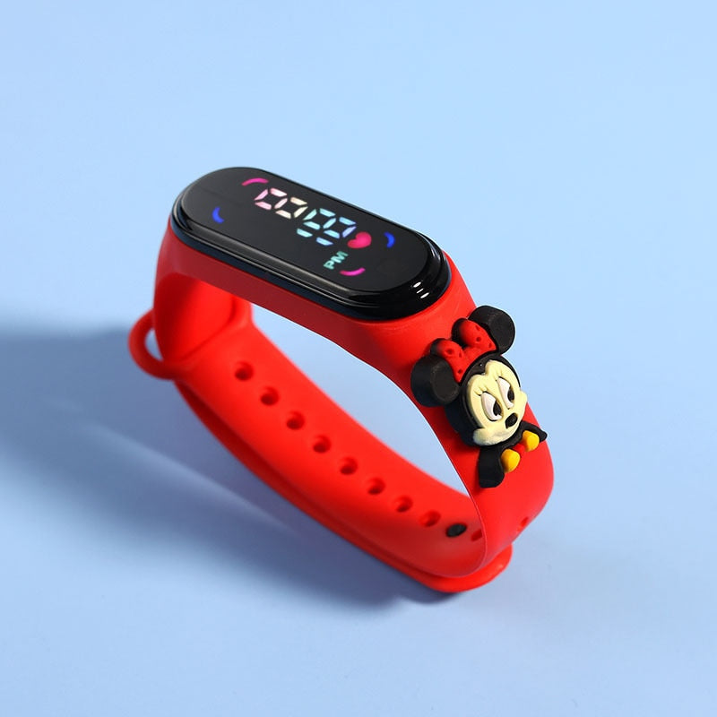 Relógios Moda Mickey Crianças Relógios Para Meninas Pulseira Eletrônica Esportes Touch LED Spiderman Boneca Relógio Infantil Relógio Feminino À Prova D' Água