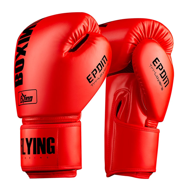 FIVING 10 12 14 16 oz Luvas de Boxe Couro