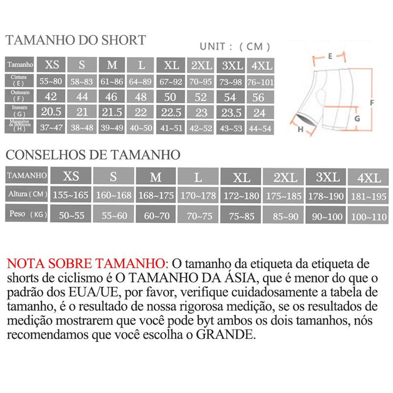 Calções de ciclismo masculinos X-TIGER Coolmax 5D