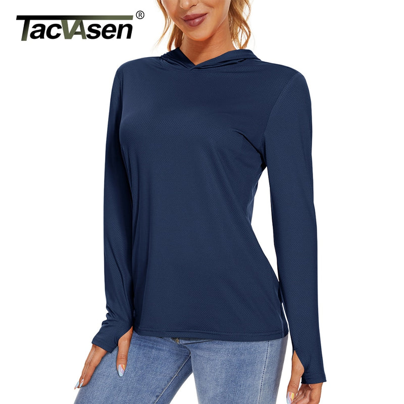 TACVASEN Summer UV/Sun Protection Outdoor Hoodie T-shirt