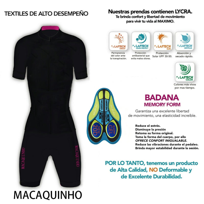 Macaquinho Ciclismo Xama Pro