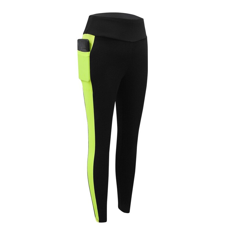 Leggings cintura alta com bolso fitness corrida esportes secagem rápida