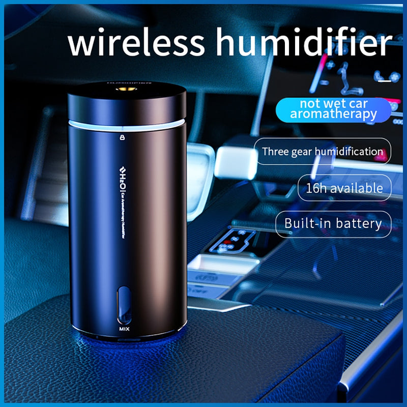 DINPHONE Car Air Humidifier Aluminium Alloy Essential Oils Diffuser 300ml Air Freshener For Auto Home Office Accessories