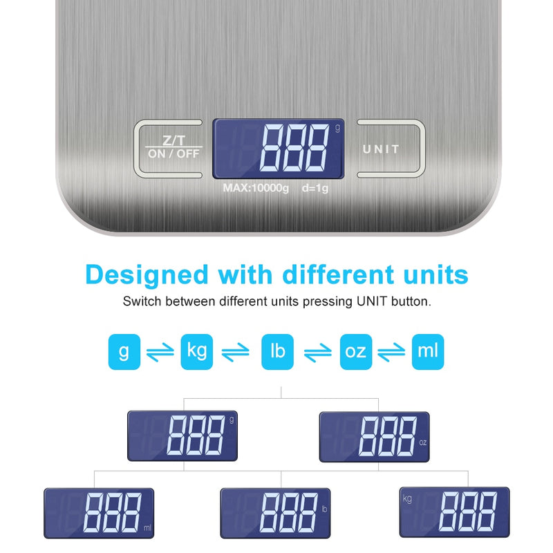 Balança de Cozinha Eletrônica 5/10kg LCD