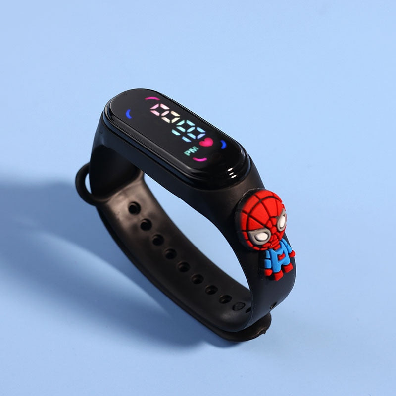 Relógios Moda Mickey Crianças Relógios Para Meninas Pulseira Eletrônica Esportes Touch LED Spiderman Boneca Relógio Infantil Relógio Feminino À Prova D' Água