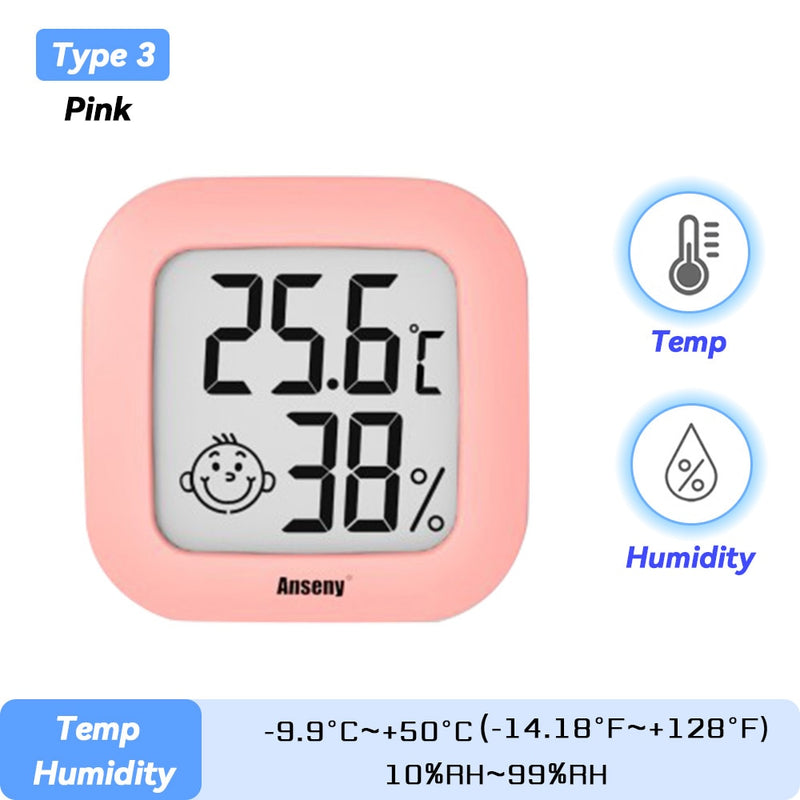termômetro interno e externo, higrômetro com despertador, monitor de umidade do tempo