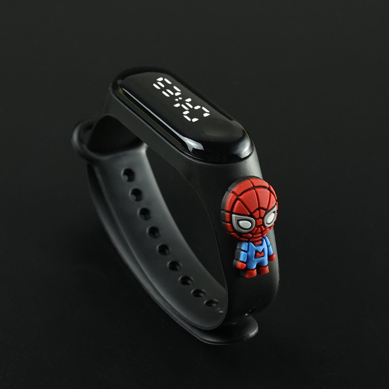 Relógios Moda Mickey Crianças Relógios Para Meninas Pulseira Eletrônica Esportes Touch LED Spiderman Boneca Relógio Infantil Relógio Feminino À Prova D' Água