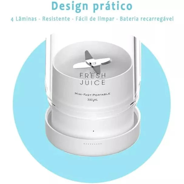 Garrafa Juicer Liquidificador Elétrico Portátil Recarregável 350ml